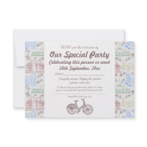 Cycling Aarhus, 3.5x5 customizable RSVP Personalized Announcement