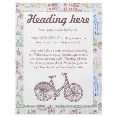 Cycling Aarhus, customizable Personalized Flyer by kasei_lee