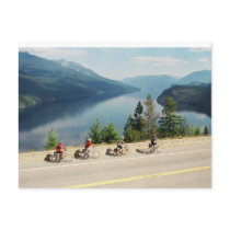 Cycling along Hwy 6 - Slocan Lk - British Columbia Postcards