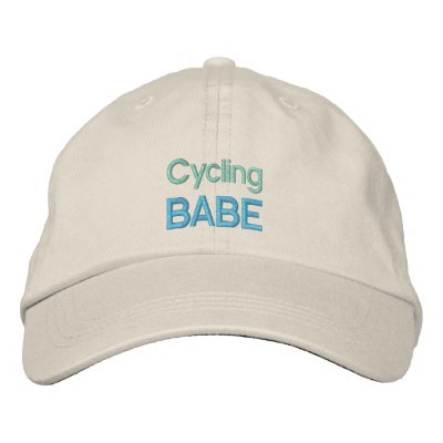 CYCLING BABE cap Embroidered Hats by TropiCoolUniverse