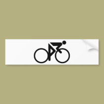 cycling black cylcer bumper stickers