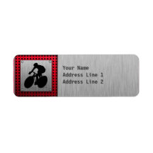 Cycling; Brushed metal look Labels