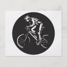 cycling clycer inverse silhouette flyer