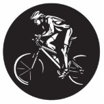 cycling clycer inverse silhouette photo sculptures