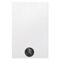 cycling clycer inverse silhouette stationery design