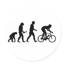 Cycling Evolution Round Stickers
