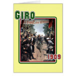 Cycling Giro 1909 Italy flag Retro Vintage Art Greeting Cards