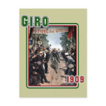 Cycling Giro 1909 Italy flag Retro Vintage Art Postcard