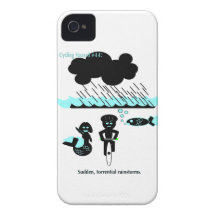 Cycling hazard: Sudden Torrential Rainstorms Case-Mate iPhone 4 Case