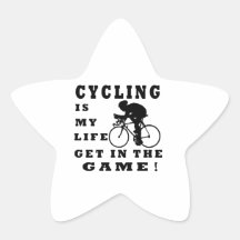 Cycling Is My Life Star Sticker