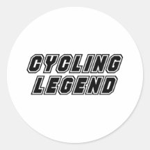 Cycling Legend Round Stickers