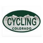 cycling license oval postcards