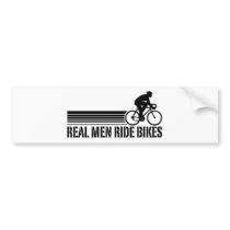Cycling (male) bumper sticker