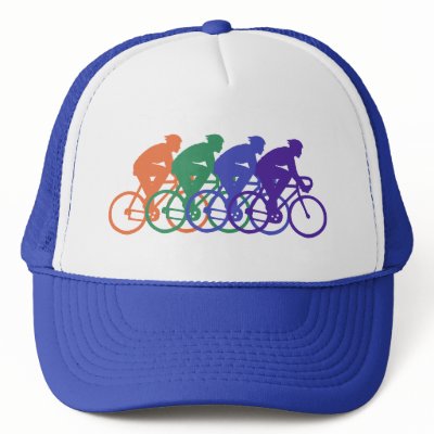 Cycling (male) trucker hats by magarmor