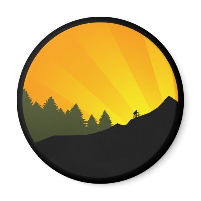 cycling : mountain rayz : magnet by asyrum