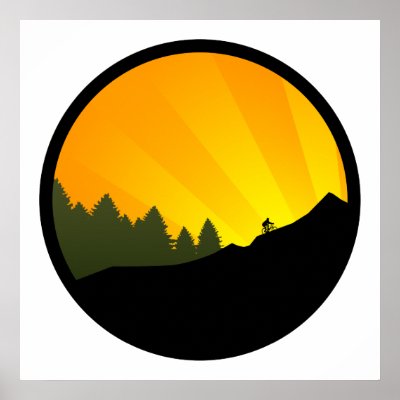 cycling : mountain rayz : poster by asyrum