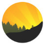 cycling : mountain rayz : round stickers