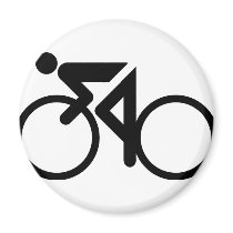 cycling racing bicycle fridge magnet