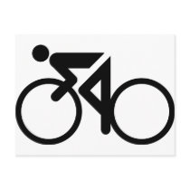 cycling racing bicycle postcard