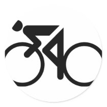cycling racing bicycle round stickers