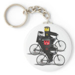 Cycling Recycle Bins Keychain
