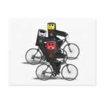 Cycling Recycle Bins Postcard