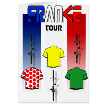 Cycling Touring France Cyclists gear Greeting Cards