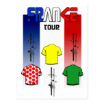 Cycling Touring France Cyclists gear Post Cards