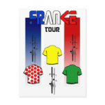 Cycling Touring France Cyclists gear Post Cards