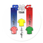 Cycling Touring France Cyclists gear Sticker