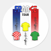 Cycling Touring France Sticker