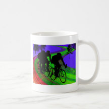 Cycling Trio on Ribbon Road Coffee Mug