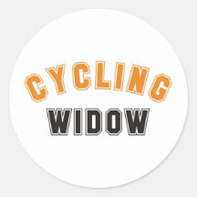 Cycling Widow Runder Aufkleber