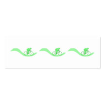 Cyclist Design in Green. Business Card Templates