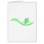 Cyclist Design in Green. Cards