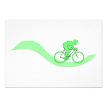 Cyclist Design in Green. Invite