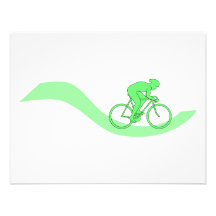 Cyclist Design in Green. Invites