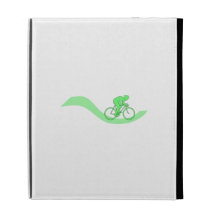 Cyclist Design in Green. iPad Folio Case