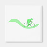 Cyclist Design in Green. Magnets