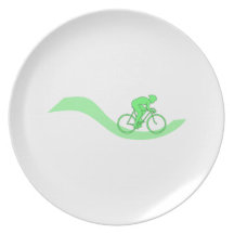 Cyclist Design in Green. Plate