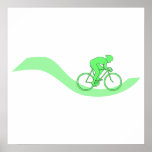 Cyclist Design in Green. Posters