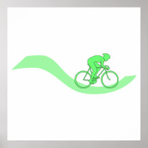 Cyclist Design in Green. Posters