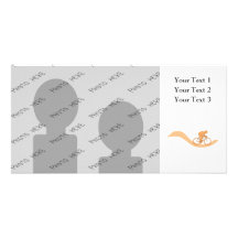 Cyclist Design in Orange. Photo Cards