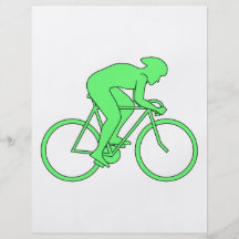 Cyclist in Green. Personalized Flyer