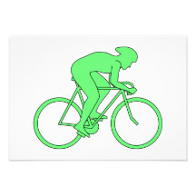 Cyclist in Green. Personalized Invites