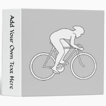 Cyclist Racer. 3 Ring Binder
