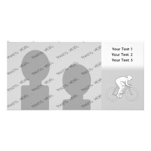 Cyclist Racer. Custom Photo Card
