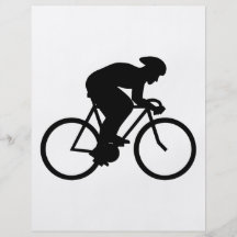 Cyclist Silhouette. Custom Flyer