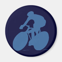Cyclist Silhouette Magnet