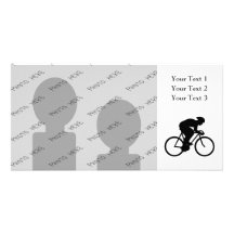 Cyclist Silhouette. Photo Card